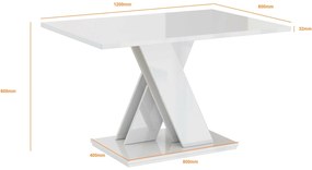 Masă de cafea Barax Mini (alb lucios). 1055161