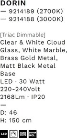 Lustra decorativa cu 5 pendule LED 3000K DORIN