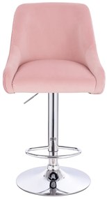 HR920W Scaun Roz Pudra din Catifea cu Bază Aurie