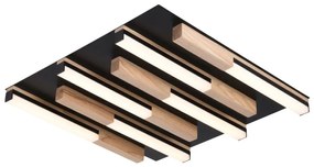 Plafoniera LED moderna cu detalii din lemn ELIOT