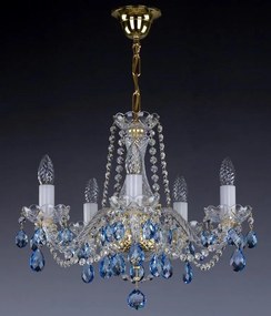 Candelabru cristal Bohemia 5 brate, diam. 51cm Radka V 6006 CE