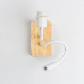 Lampă LED de perete Brilagi NUBILA WOOD 1xE27/25W/230V + LED/3W stejar/gri