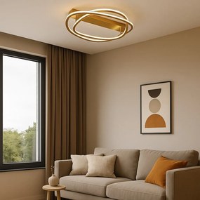 Plafoniera LED din metal auriu Kallira