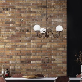 Lustră pe lanț Brilagi COTTAGE 3xG9/40W/230V maro/alb