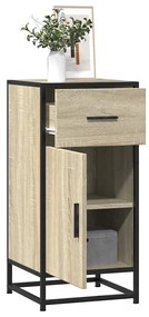 vidaXL Dulap, stejar sonoma, 35,5x35x76 cm, lemn prelucrat și metal