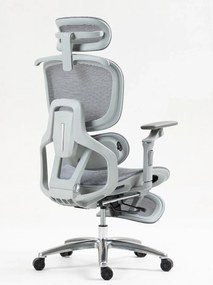 VIGOCHAIR ULTRA PRO VENT Scaun ergonomic, suport lombar cu masaj si incalzire, sezut cu ventilatie, sezut translatie, spatar reglare verticala, cotiere 6D, suport picioare, Full Mesh, Gri
