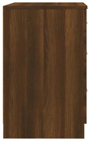 Noptiera, stejar maro, 40x40x63 cm, lemn prelucrat Stejar brun, 1