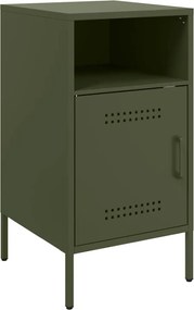 vidaXL Noptieră, verde măsliniu, 36x39x68 cm, oțel