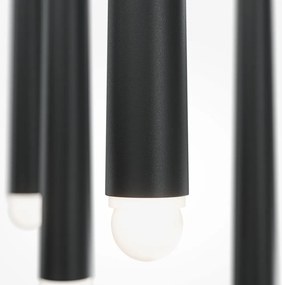 Lustra LED cu 5 pendule stil minimalist modern Cascade negru