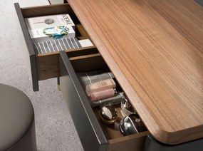 Consola deosebita design LUX Dark Grey-Walnut 120x50cm