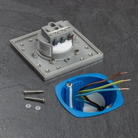 Priză încastrabilă de podea de exterior Brilagi IP55 crom mat pătrat