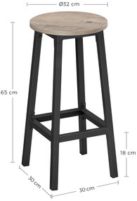 Set scaune de bar TAYLOR TRUFFLE