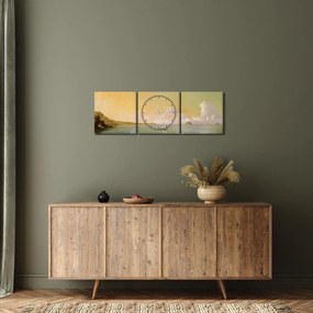 Tablou - Martin Johnson Heade, Rio de Janeiro Bay, reproducere (cu ceas) (90x30 cm)