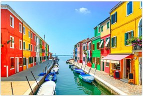 Tablou - Insula Burano, Veneția, Italia (90x60 cm)