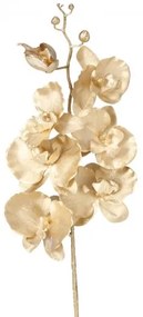 Ramura decorativa artificiala Orchid Auriu, H80 cm