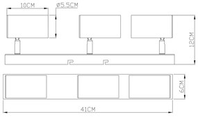 Spot ROBBY 3xGU10/35W/230V alb Globo 57911-3W