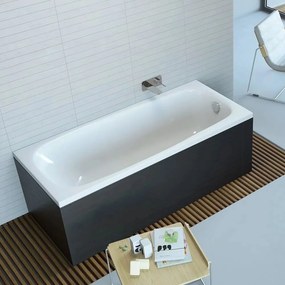 Cada dreptunghiulara Radaway Tesalia acril 180x80 cm alb lucios
