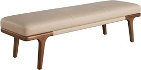 Bancheta din lemn si piele sintetica Mink