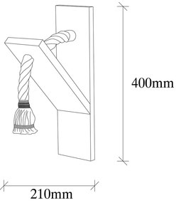 Aplică de perete în culoare naturală Erebos – Opviq lights