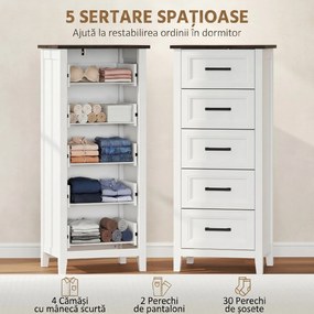 HOMCOM comodă înaltă și îngustă | Aosom Romania