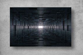 Tapet Premium Canvas - Coridorul din cuburi 3d abstract