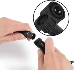 Instalație luminoasă conectabilă 100xLED/10m IP44 alb rece negru