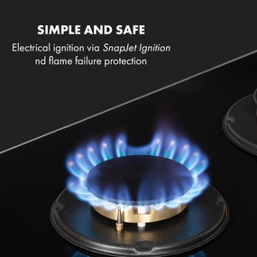 Goldflame Domino, plită pe gaz, 2 arzătoare din aramă, ceramică din sticlă