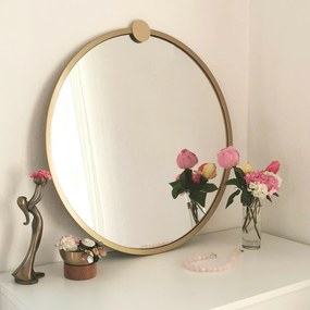 Oglindă Gold Metal Ayna 60 cm