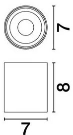 Spot aplicat LED design tehnic IRIS alb