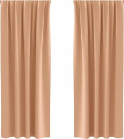 vidaXL Perdele Opaque cu Inel 2 pcs Maro deschis 225 x 140 cm