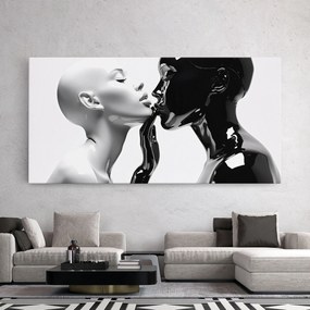 Tablou Canvas, 40x80cm, Dormitor si Living, Moderne, Alb negru, Feminine Sculpture