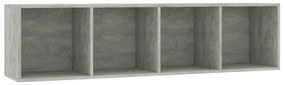 Biblioteca Comoda TV, gri beton, 143x30x36 cm 1, Gri beton