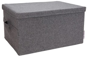 Cutie de depozitare gri din material textil cu capac 34x45x25 cm Soft Storage – Bigso Box of Sweden