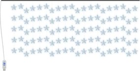 vidaXL Instalație lumini tip perdea stele 500 LED alb rece 8 funcții