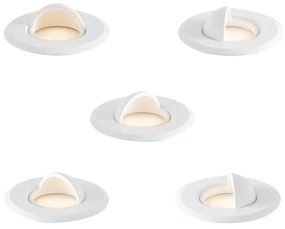 Set de 5 spoturi moderne de sol albe, inclusiv LED IP67 - Linsey