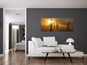 Tablou - Cactuși Saguaro (120x50 cm)