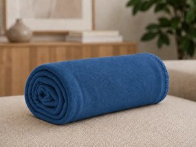 Patura fleece FLEORA, albastra Dimensiune: 200 x 220 cm