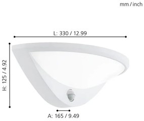 Eglo 97311 - LED Lampă exterior cu senzor BELCREDA 1xLED/9,3W/230V IP44