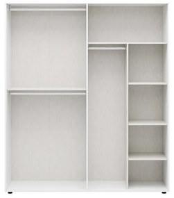 Dulap Haine Adore Oryana cu 4 usi cu rafturi si umerasi, 180 x 210 x 62 cm