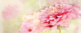 Tablou - Floare roz, aquarel (120x50 cm)