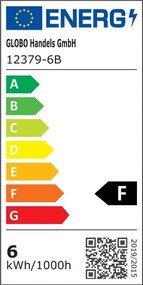 Plafoniera LED design modern LASSE negru 12379-6B GL