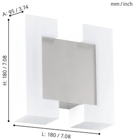 Eglo 95987 - LED Corp de iluminat perete exterior SITIA 2xLED/4,8W