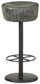 321874 vidaXL Scaun de bar, gri învechit, piele naturală