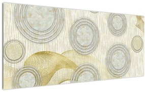 Tablou - Abstract, cercuri de marmură (120x50 cm)