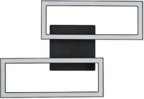 Lustră LED modernă Klausen Pane PL2-B 16W 4000K Alb Negru 8.2x47.5x32.3cm Plafonieră geometrică eficientă pentru living dormitor design interior