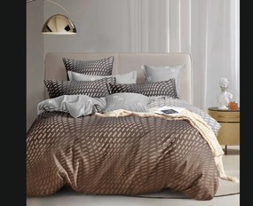 Lenjerie de pat din bumbac TORVELIS maro-gri Dimensiune lenjerie de pat: 70 x 90 cm | 140 x 200 cm