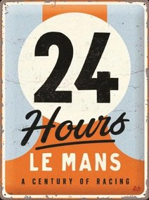 Placă metalică 24h du Mans - A Centrury of Racing, (30 x 40 cm)