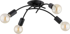 Plafonieră TORIZO 4xE27/15W/230V, negru