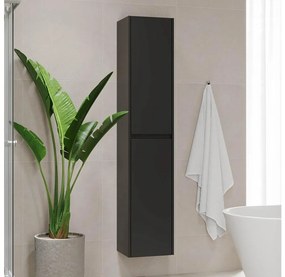 Dulap de baie TRONDHEIM 174 cm, negru