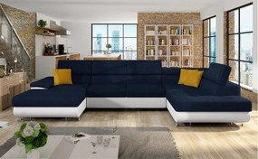 Colțar în formă de U Alphard Bis (D) (piele ecologică soft 017 + uttario velvet 2967 + uttario velvet 2959). 1051184